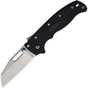 Demko AD205F22 AD 20.5 Shark-Lock Stonewash Folding Knife Black Handles