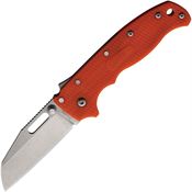 Demko AD205F23 AD 20.5 Shark-Lock Stonewash Folding Knife Red Handles