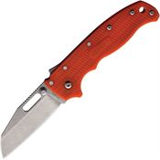 Demko AD205F26 AD 20.5 Shark-Lock Stonewash Folding Knife Orange Handles