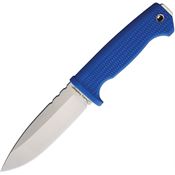 Demko AD22BBK Satin Fixed Blade Knife Blue Handles