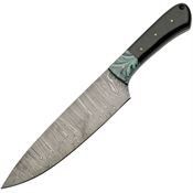 Damascus 1305 Hunter Damascus Fixed Blade Knife Horn/Resin Handles