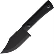 Jason Perry 027GBLK EDC Clip Black Fixed Blade Knife Black Handles