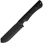 Jason Perry 559GBLK Camp Reverse Tanto Black Fixed Blade Knife Black Handles