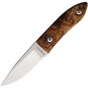 Maserin 923RA Mas923Ra Satin Fixed Blade Knife Brown Handles