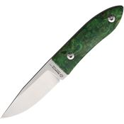 Maserin 923RV Mas923Rv Satin Fixed Blade Knife Green Handles