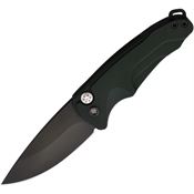 Medford 39SPQ40AG Auto Smooth Criminal Button Black Knife OD Green Handles