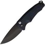 Medford 39SPQ44AU Auto Smooth Criminal Button Black Knife Blue Handles