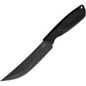 Ontario 9711SEC Spa Combat Black Finish Fixed Blade Knife Black Handles