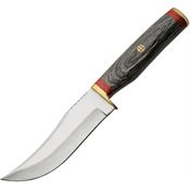 Pakistan 20344310 Hunter Smoked Mosaic 20344310 Satin Fixed Blade Knife Black Handles