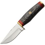 Pakistan 2034437 Hunter Smoked Mosaic 2034437 Satin Fixed Blade Knife Black Handles