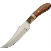 Pakistan 8031 Slight Stag Hunter Satin Fixed Blade Knife Wood Handles