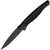 Piranha 16BKT Auto DNA Black Button Lock Knife Black Handles