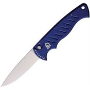 Piranha 1B Auto Mirror Knife Blue Handles