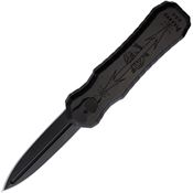 Piranha 8BKT Auto Excalibur Tactical OTF Black DLC Folding Knife Black Handles