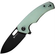 SenCut 06C Actium Black Stonewashed Linerlock Knife Jade Handles