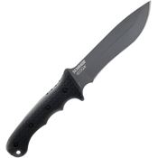 Schrade 1182522 Reckon Black Fixed Blade Knife Black Handles