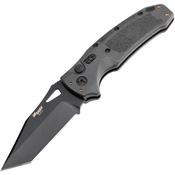 SIG 36322 Auto K320A Button Lock Knife Gray Handles