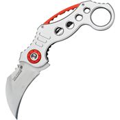 Tac Force 578S Karambit Assist Open Linerlock Knife with Silver Handles