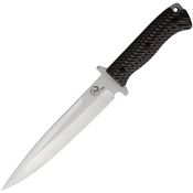 Tassie Tiger P8 P8 Pig Sticker Satin Fixed Blade Knife Black/Tan Handles