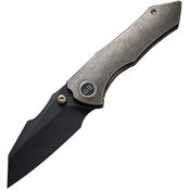 We 220052 High-Fin Black Framelock Knife Gray Handles