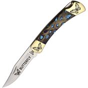 Yellowhorse 411 Custom Buck 110 Lockback Knife Cholla Cactus/Turquoise/Rose Artwork Handles