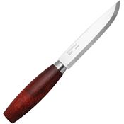 Mora 2412 Classic No 3 Satin Fixed Blade Knife Red Handles