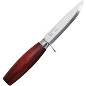 Mora 2414 Classic No 2 2414 Satin Fixed Blade Knife Red Handles