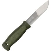 Mora 2566 Kansbol Satin Fixed Blade Knife Green Handles