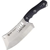 K25 32559 Jacob Tactical Machete Fixed Blade Knife Black/Gray Handles