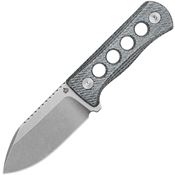 QSP 141D1 Canary Neck Stonewash Fixed Blade Knife Denim Handles