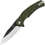 QSP 121B Snipe Linerlock Knife with Green Handles