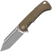QSP 143D Rhino Framelock Knife Bronze Titanium Handles