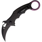 Brighten 599TICL Moonstruck Karambit Framelock Knife Carbon Fiber/Purple Handles