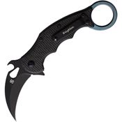 Brighten 599TICV Moonstruck Karambit Framelock Knife Carbon Fiber/Blue Handles