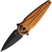 Fox 551ALCOB Saturn Slide Lock Black Folding Knife Copper Handles