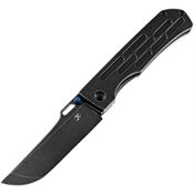 Kansept 1041A1 Reedus Black Framelock Knife Black Handles