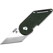 Kansept 3045A5 Pinkerton Dash Stonewashed Tanto Linerlock Knife Green Handles