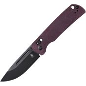 Kizer 4481C1 Escort Clutch 154Cm Knife Burgundy Handles