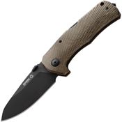 LionSTEEL TM1BCVG TM1 Lockback Knife Grn Micarta