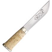 Marttiini 250010C Lapp 15.88 Fixed Blade Knife Curly Birch Handles