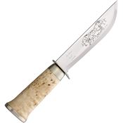 Marttiini 255010C Mn255010C Lapp 15.88 Fixed Blade Knife Curly Birch Handles