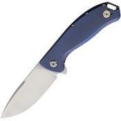 PMP 023 Big Boy Framelock Knife Blue Titanium Handles