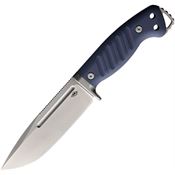 PMP 029 Warthog Stonewash Fixed Blade Knife Blue Handles