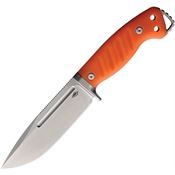 PMP 028 Warthog Stonewash Fixed Blade Knife Orange Handles