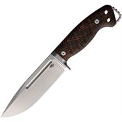 PMP 032 Warthog Stonewash Fixed Blade Knife Black and Orange Handles