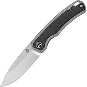 QSP 127D1 Puffin Framelock Knife Gray Titanium/Carbon Fiber Handles