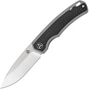 QSP 127D2 Puffin Framelock Knife Gray Titanium/Carbon Fiber Handles