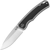 QSP 127E2 Puffin Framelock Knife Gray Titanium/Twill Carbon Fiber Handles