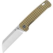 QSP 130AFRG Penguin Framelock Knife Bronze Titanium Handles