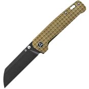 QSP 130BFRG Black Penguin Framelock Knife Bronze Titanium Handles